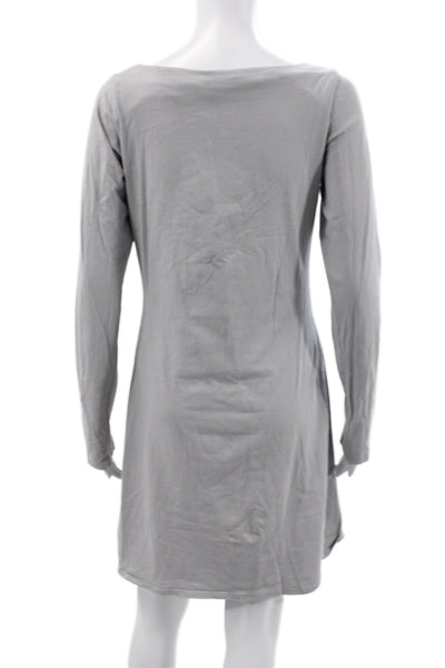 Standard James Perse Womens T-Shirt Dress Gray Cowl Neck Long Sleeve Size 3