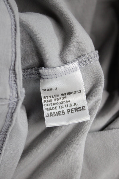 Standard James Perse Womens T-Shirt Dress Gray Cowl Neck Long Sleeve Size 3