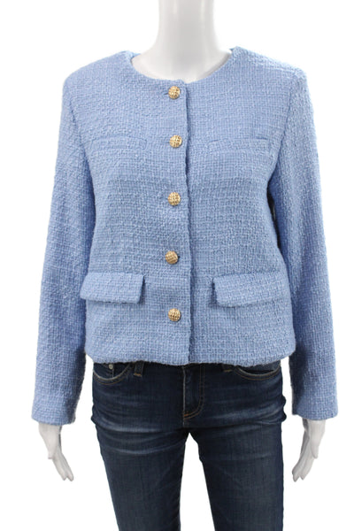 Robertson + Rodeo Women Basic Jacket Blue Button Long Sleeve Size S