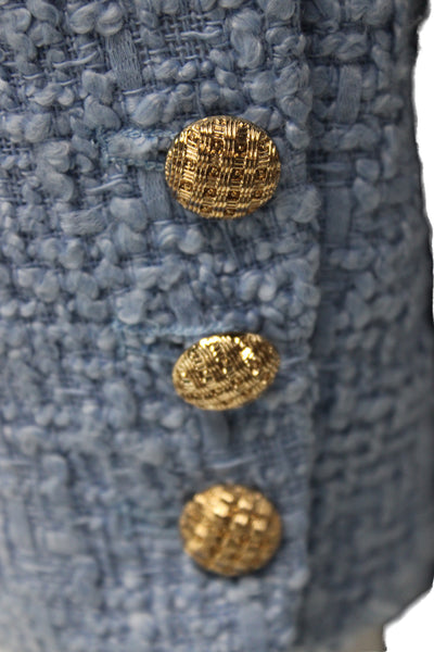 Robertson + Rodeo Women Basic Jacket Blue Button Long Sleeve Size S
