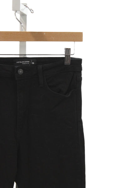 Just Black Denim Womens Black Flared Jeans Size 28