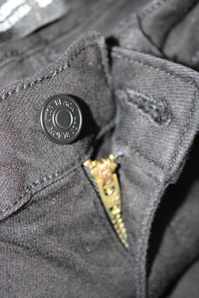 Just Black Denim Womens Black Flared Jeans Size 28