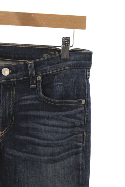 Rag & Bone Womens Skinny Blue Jeans Mid Rise 27 Inseam Size 29