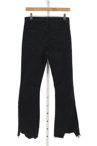 Flying Monkey Women Black Flared Jeans High Rise Button Size 26