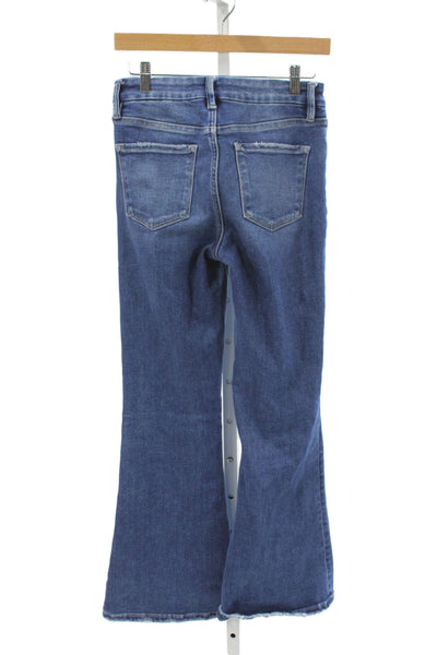 Vervet Womens Flared Jeans High Rise Blue Cotton Inseam 28 Size 26