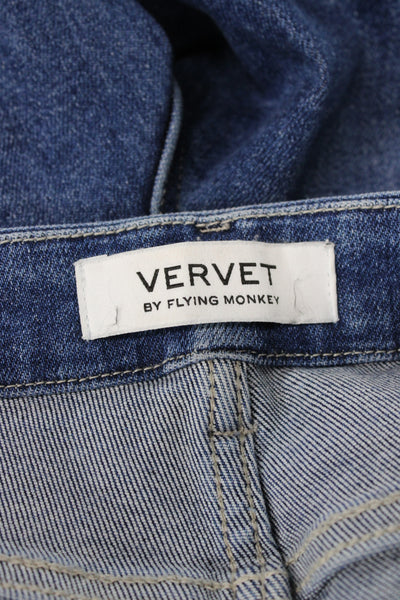 Vervet Womens Flared Jeans High Rise Blue Cotton Inseam 28 Size 26