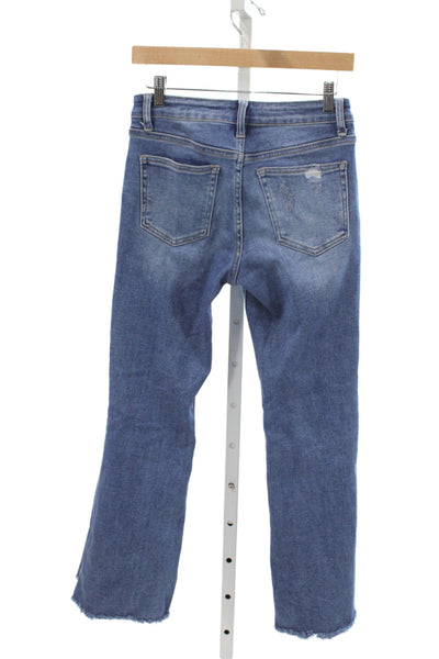 Vervet Womens Cropped Blue Jeans Mid Rise 25 Inseam Size 26