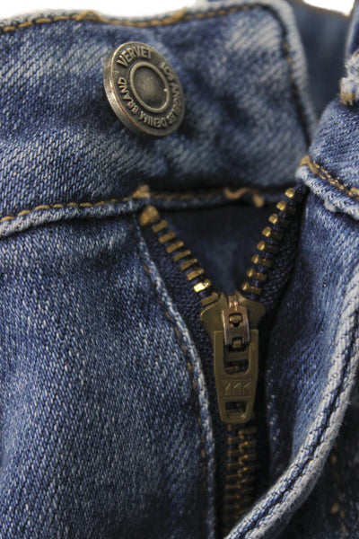 Vervet Womens Cropped Blue Jeans Mid Rise 25 Inseam Size 26
