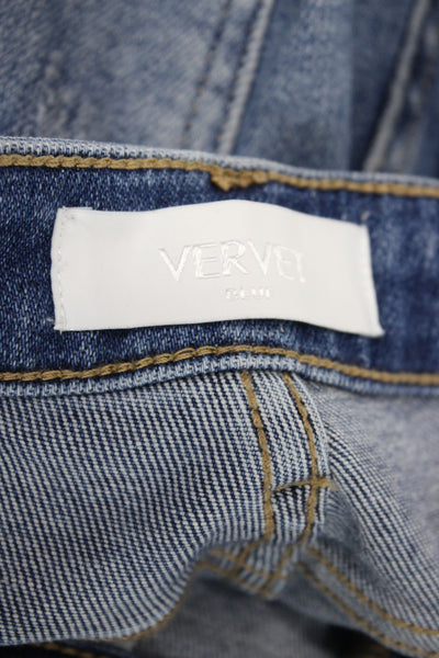 Vervet Womens Cropped Blue Jeans Mid Rise 25 Inseam Size 26