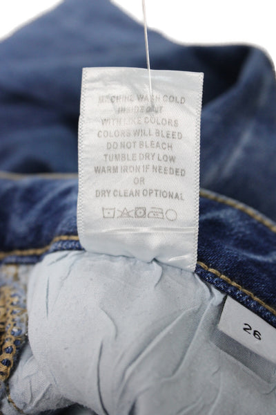 Vervet Womens Cropped Blue Jeans Mid Rise 25 Inseam Size 26