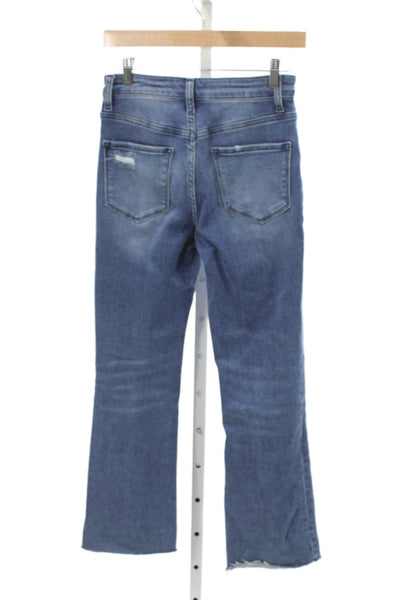 Vervet Womens Cropped High Rise Blue Cotton Jeans Size 25