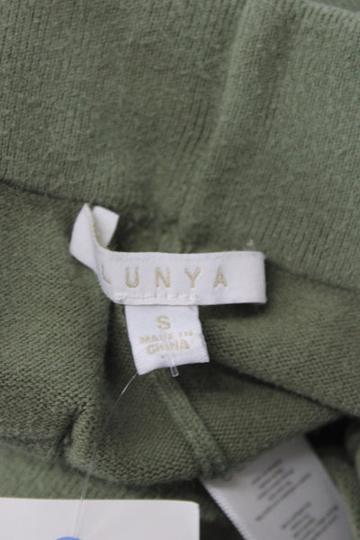 Lunya Womens Drawstring Elastic Tied Jogger Pants Green Size S