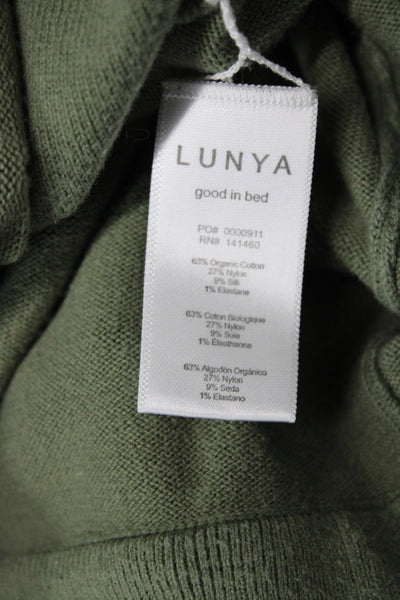 Lunya Womens Drawstring Elastic Tied Jogger Pants Green Size S