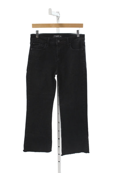 Just Black Denim Womens Black Cropped High Rise Jeans Size 29