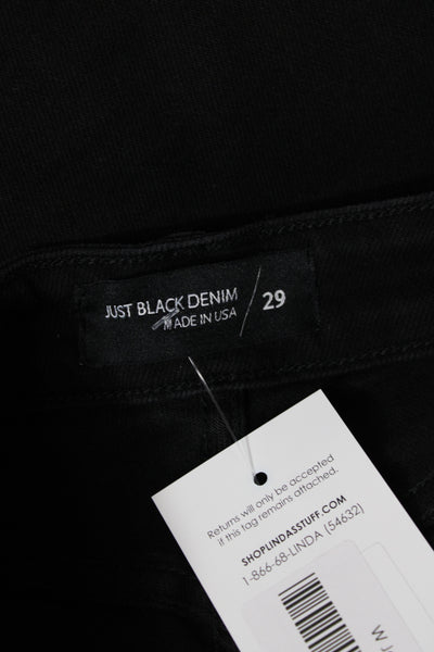 Just Black Denim Womens Black Cropped High Rise Jeans Size 29