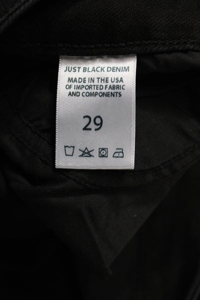 Just Black Denim Womens Black Cropped High Rise Jeans Size 29
