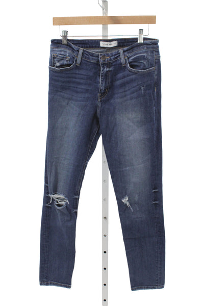 Flying Monkey Women Skinny Blue Jeans Cotton Mid Rise Inseam 27 Size 29