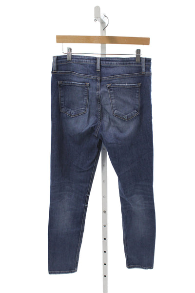 Flying Monkey Women Skinny Blue Jeans Cotton Mid Rise Inseam 27 Size 29