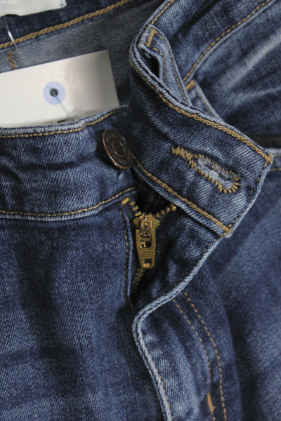 Flying Monkey Women Skinny Blue Jeans Cotton Mid Rise Inseam 27 Size 29
