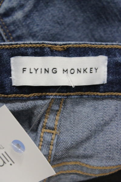 Flying Monkey Women Skinny Blue Jeans Cotton Mid Rise Inseam 27 Size 29