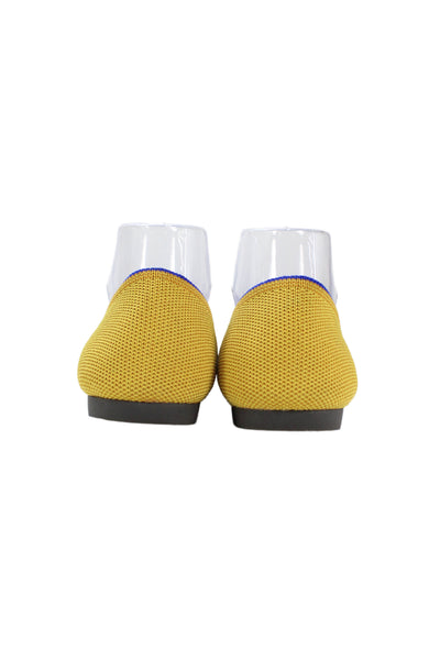 Rothys Womens The Point Knit Slip-On Casual Flats Yellow Size 8