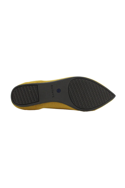 Rothys Womens The Point Knit Slip-On Casual Flats Yellow Size 8