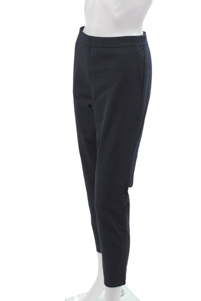 Lafayette 148 New York Women Ankle Pants Blue Cotton Size M