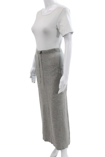 Easel Womens Maxi Skirt Gray Drawstring Long Size M
