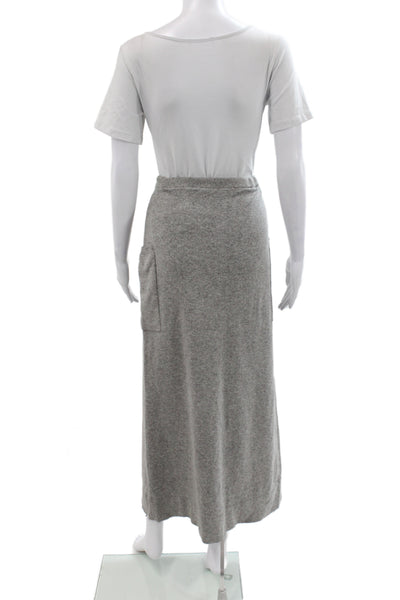Easel Womens Maxi Skirt Gray Drawstring Long Size M
