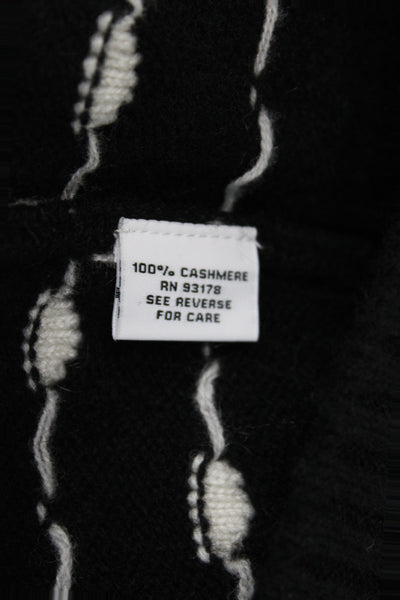 The Cashmere Project Women Pullover Crew Black Polka Dot Longsleeve Size M
