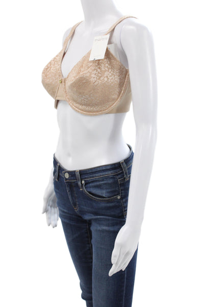 Le Mystère Womens Lace Detail Full Coverage Smoother Bra Beige Size 36DDD