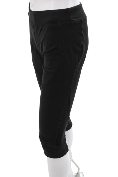 Alo Womens Capri Leggings Black Athleisure Pull On Size XS