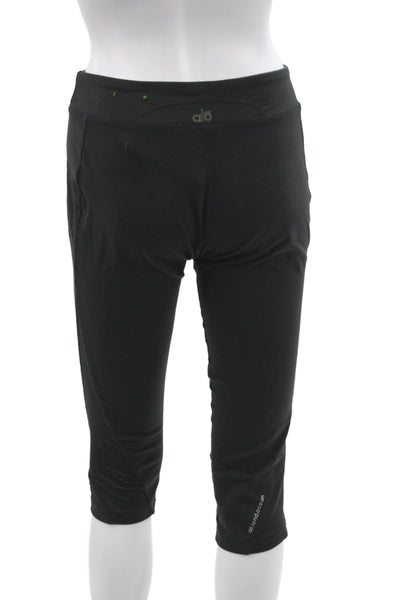Alo Womens Capri Leggings Black Athleisure Pull On Size XS
