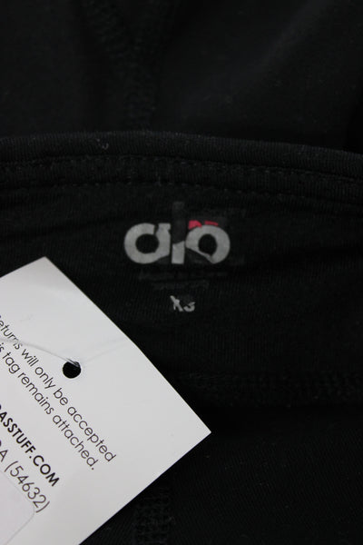 Alo Womens Capri Leggings Black Athleisure Pull On Size XS