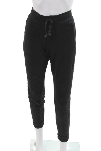 Alo Yoga Women Jogger Pants Black Drawstring Modal Blend Size S