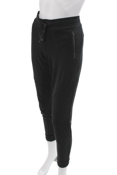 Alo Yoga Women Jogger Pants Black Drawstring Modal Blend Size S