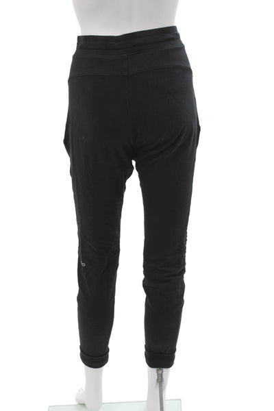 Alo Yoga Women Jogger Pants Black Drawstring Modal Blend Size S