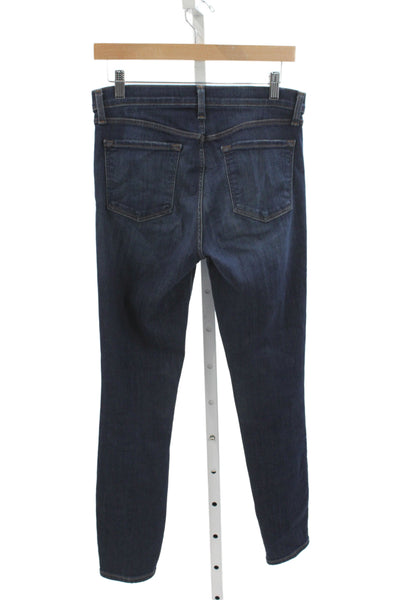 J Brand Womens Skinny Blue Jeans High Rise Button 26 Inseam Size 28
