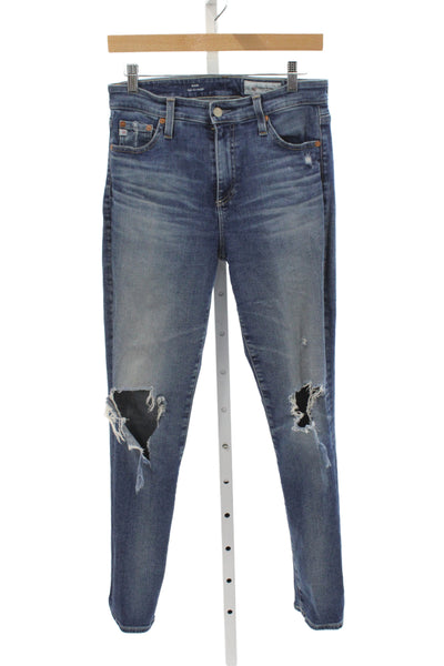 J Brand Womens Skinny Blue Jeans High Rise Button 26 Inseam Size 28