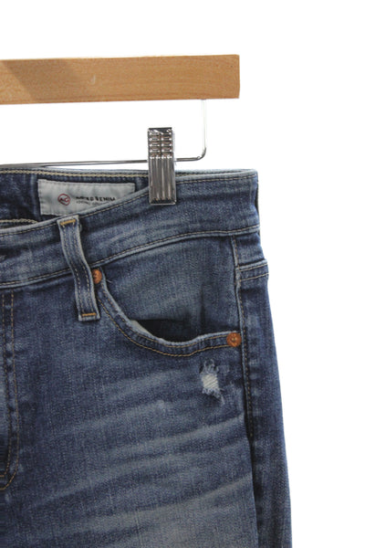 J Brand Womens Skinny Blue Jeans High Rise Button 26 Inseam Size 28
