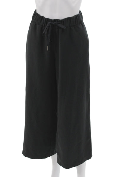 Lululemon Womens Cropped Black Polyester Drawstring Pants Size 10