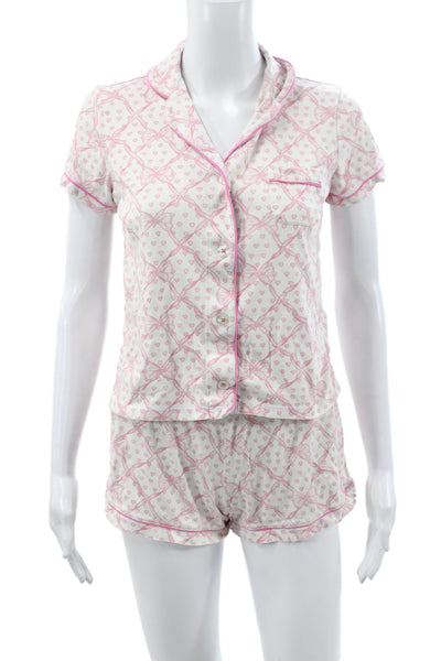 Love Shack Fancy x Roller Rabbit Girls Cotton Heart Pajama Set Pink Size XS