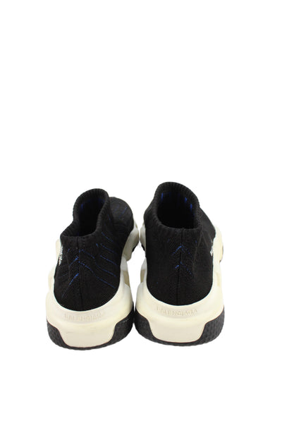 Balenciaga Womens Knitted Speed Cloth Low Trainers Sneakers Black Size EUR 37