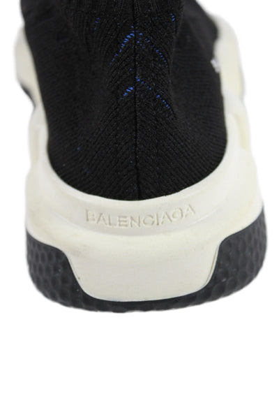 Balenciaga Womens Knitted Speed Cloth Low Trainers Sneakers Black Size EUR 37