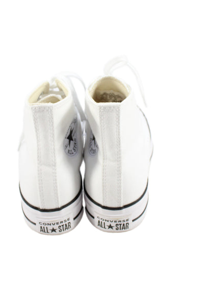 Converse Womens Lace-Up Tied High Top Platform Sneakers White Size 6.5