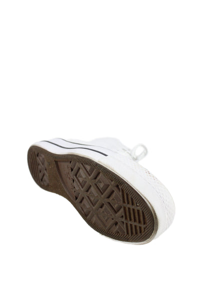 Converse Womens Lace-Up Tied High Top Platform Sneakers White Size 6.5