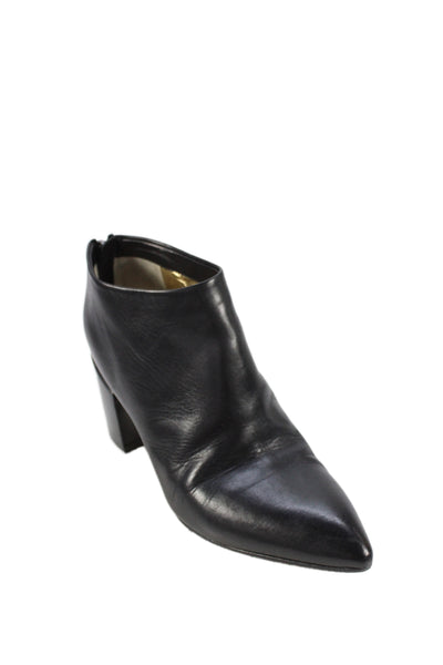 Walter Steiger Womens Pointed Toe Side Zipped Block Heel Booties Black Size 36