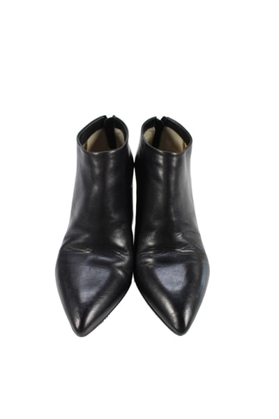 Walter Steiger Womens Pointed Toe Side Zipped Block Heel Booties Black Size 36