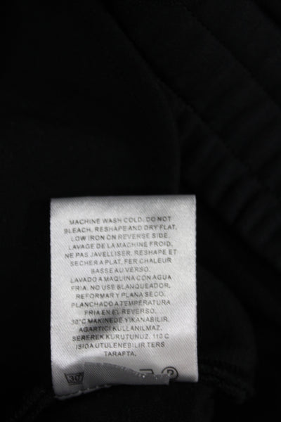 Tibi Women Cargo Pants Black Cotton Drawstring Size XS