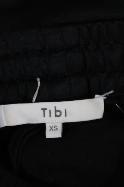 Tibi Women Cargo Pants Black Cotton Drawstring Size XS